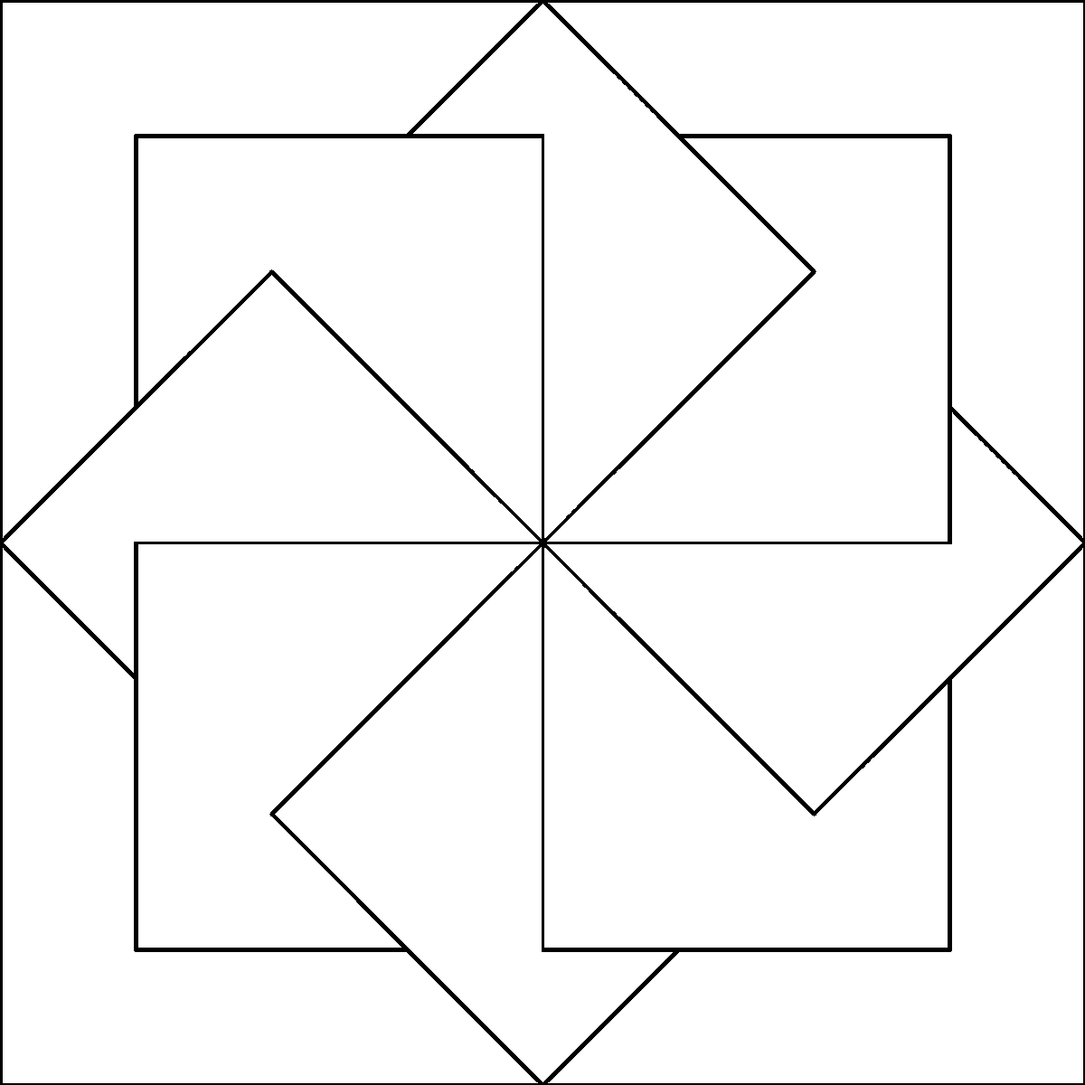 Pattern 19, Eccentric Star barn quilt pattern thumbnail